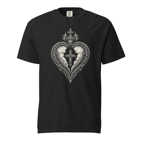 Gothic Broken Heart Valentine Shirt – Dark Romance Unisex Comfort Colors 1717