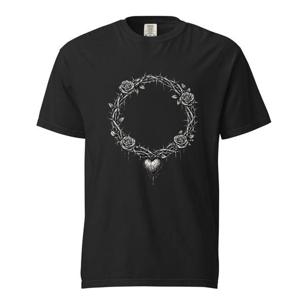 Gothic Thorn Wreath T-Shirt – Dark Rose Circle Unisex Heavyweight Tee