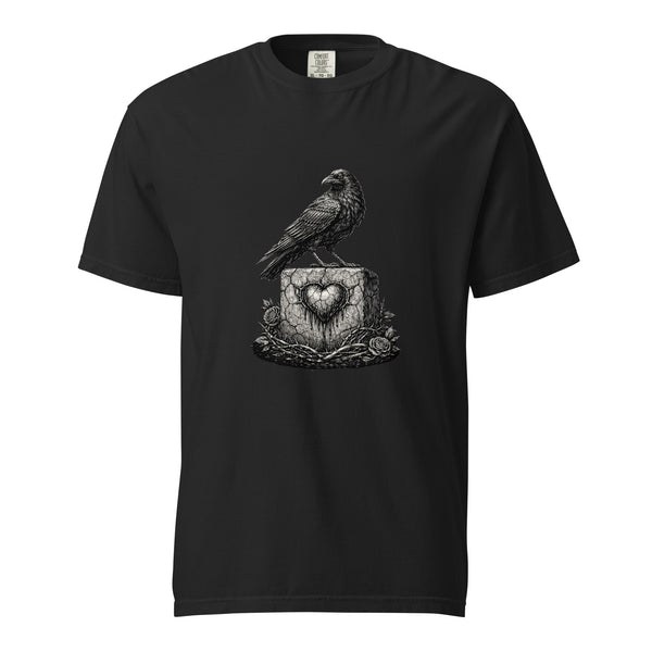 Gothic Raven Heart Shirt – Dark Romance Unisex Gothic T-Shirt