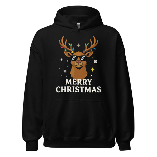 Merry Christmas Cool Reindeer Holiday Sweatshirt | AL Hoodie Design