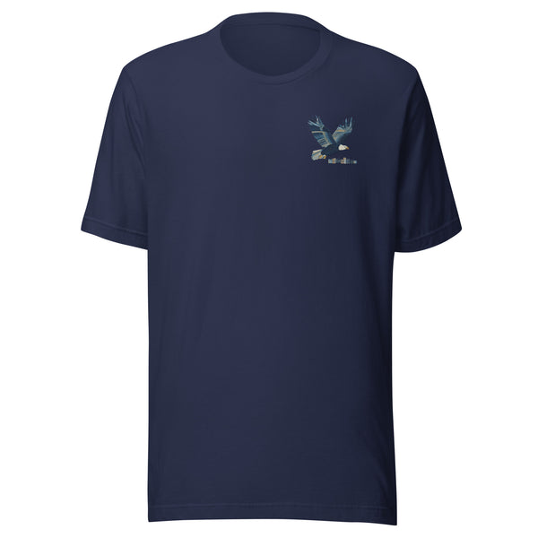Embroidered Bald Eagle Over City | AL T-Shirt Design